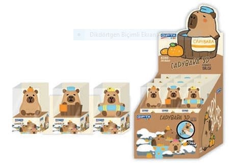 Gıpta Silgi - Capybara 3D *24Proje Çantaları