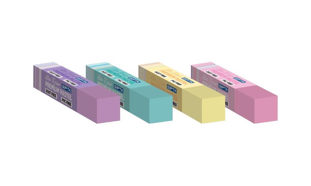 Gıpta Silgi Premium Prism Pvc Dust Free Pastel 4 Renk*16 Gıpta Silgi Premium Prism Pvc Dust Free Pastel 4 Renk*16  - Kirtasiyem.netSilgiler