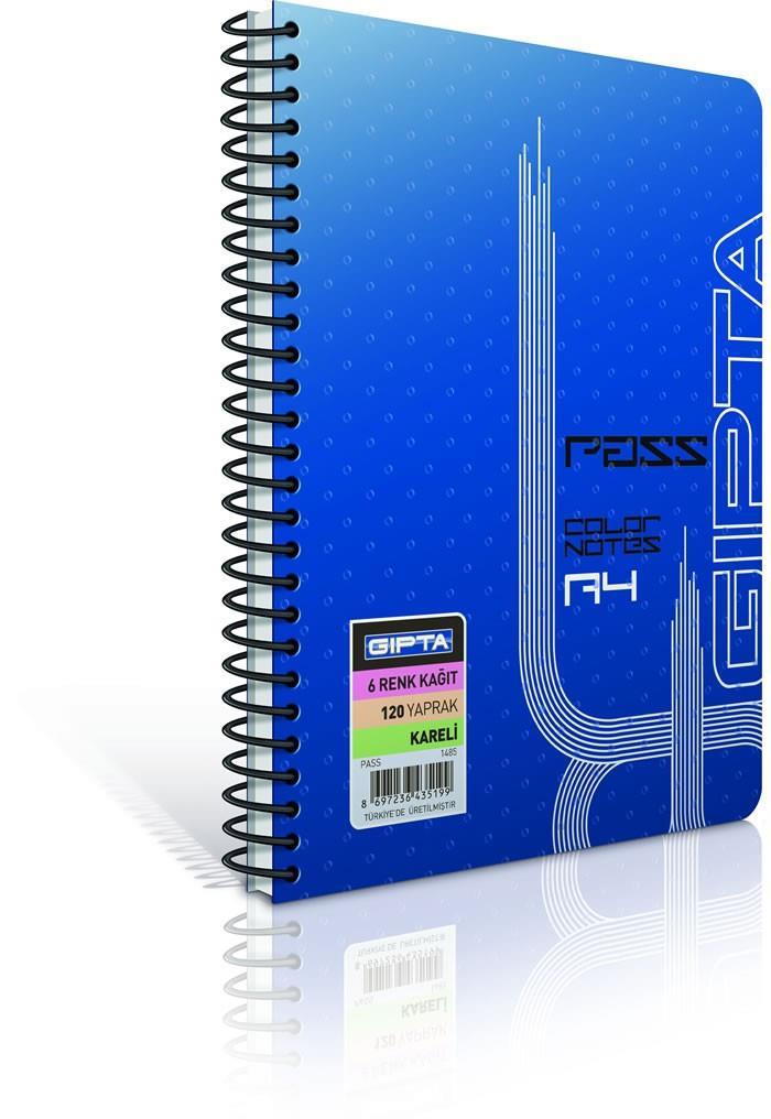 Gıpta Spiralli Defter A4 Pass Pp Kapak 80 Yaprak 4 KonuluGıpta Spiralli Defter A4 Pass Pp Kapak 80 Yaprak 4 Konulu - Kirtasiyem.netSpiralli Plastik Kapak Defterler