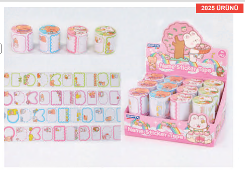 Gıpta Stıcker - Candy Rulo Etiket 4,5Cmx2Mt 4Tasar. MıxDiğer Kırtasiye Ürünleri