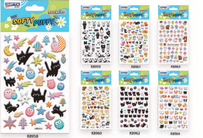 Gıpta Sticker - Soft Pufy Kabartmalı 10.9X20.5 Cm Art10Modelist Defterler
