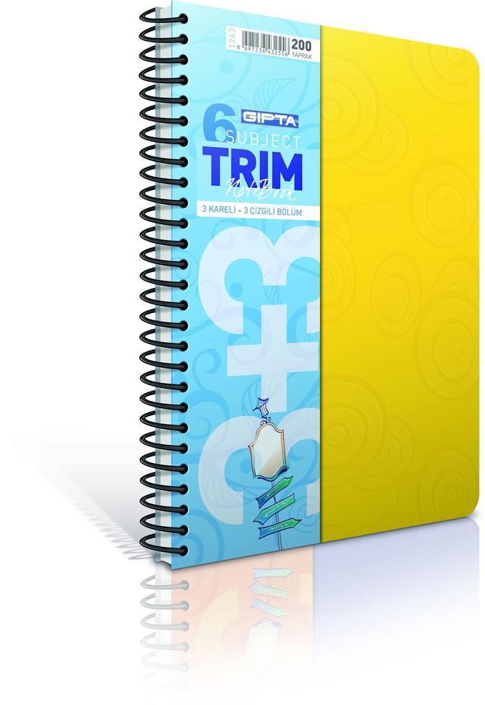 Gıpta Trim Defter Spiralli 6 Sep.Pp Kapak 3+3 A4-150 YaprakGıpta Trim Defter Spiralli 6 Sep.Pp Kapak 3+3 A4-150 Yaprak - Kirtasiyem.netSeperatörlü ( Ayraçlı ) Defterler