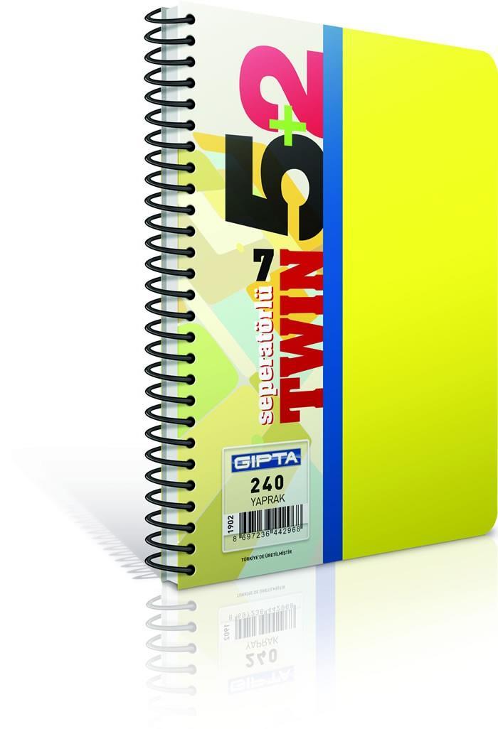 Gıpta Twin 2+2 Seperatörlü Plastik Kapak Spiralli Defter A4 160 Yaprak 1900Gıpta Twin 2+2 Seperatörlü Plastik Kapak Spiralli Defter A4 160 Yaprak 1900 - Kirtasiyem.netSeperatörlü ( Ayraçlı ) Defterler