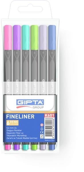 Gıpta Üçgen Fineliner Kalem 0,4 Mm Pvc Blister 6 RenkGıpta Üçgen Fineliner Kalem 0,4 Mm Pvc Blister 6 Renk - Kirtasiyem.netDövme Kalemleri