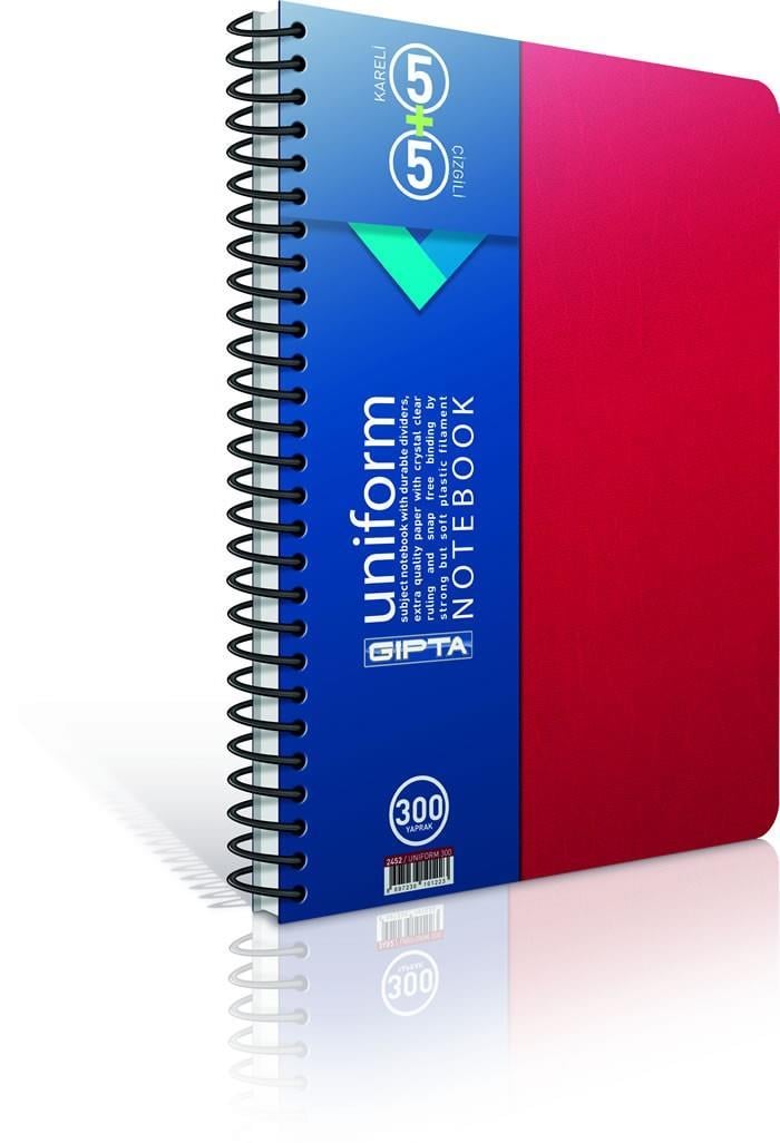 Gıpta Uniform 5+5 Seperatörlü Spr.Pls.Kap.Defter A4 300 Yp.Gıpta Uniform 5+5 Seperatörlü Spr.Pls.Kap.Defter A4 300 Yp. - Kirtasiyem.netSeperatörlü ( Ayraçlı ) Defterler