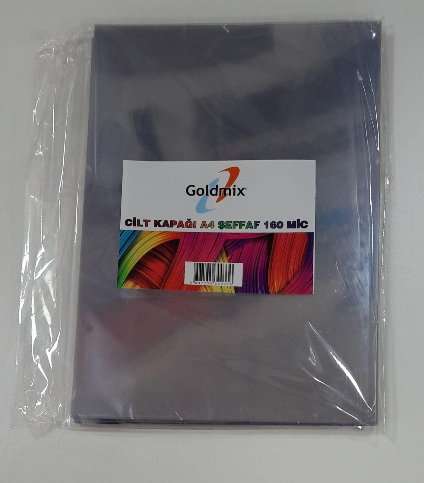 Goldmix Cilt Kapağı A4 Şeffaf 160 Mic.100 LüGoldmix Cilt Kapağı A4 Şeffaf 160 Mic.100 Lü - Kirtasiyem.netCilt Kapağı