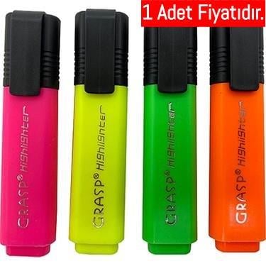 Grasp Fosforlu Kalem Yeşil Turuncu Sarı Mavi Pembe  (1 Adet)Grasp Fosforlu Kalem Yeşil Turuncu Sarı Mavi Pembe  - Kirtasiyem.netFosforlu Kalemler