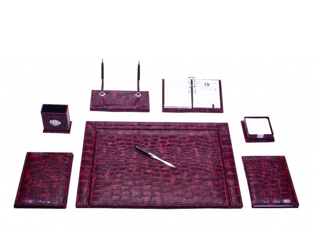 Gülpaş 11 Parça Lüks Krokodil Desen Sümen Takımı Bordo 37X51__250Gülpaş 11 Parça Lüks Krokodil Desen Sümen Takımı Bordo 37X51__250 - Kirtasiyem.netSümen Takımları