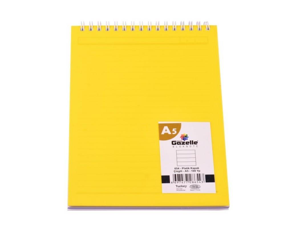 Gülpaş A-5 Çizgili Bloknot Plastik Kapak 15X21 100 Yp.__654Gülpaş 13X21 Sert Kapak Hafif Defter Çizgili 13X21 80 Yp._813 - Kirtasiyem.netBloknotlar