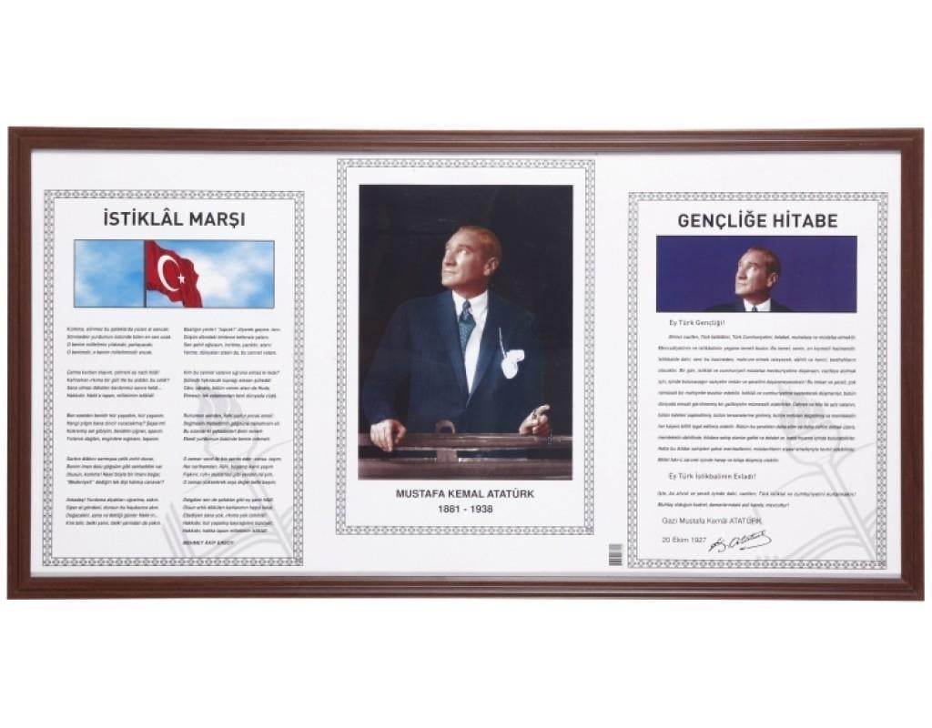 Gülpaş Atatürk-Gençliğe Hitabe-İstiklal 3 lü) 50X100 ÇerçeveliGülpaş Atatürk-Gençliğe Hitabe-İstiklal 3 lü) 50X100 Çerçeveli - Kirtasiyem NetOkul Lehva Ve İşaretleri