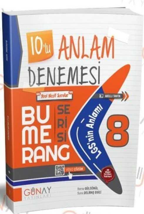 Günay 8. Sınıf LGS 10 lu Bumerang Anlam DenemesiGünay 8. Sınıf LGS 10 lu Bumerang Anlam Denemesi - Kirtasiyem.net8.Sınıf