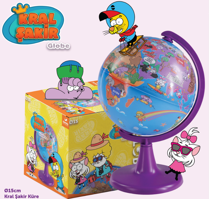 Gürbüz 15Cm Kıds Kral Şakir GlobeGürbüz 15Cm Kıds Kral Şakir Globe - Kirtasiyem.netYapbozlar