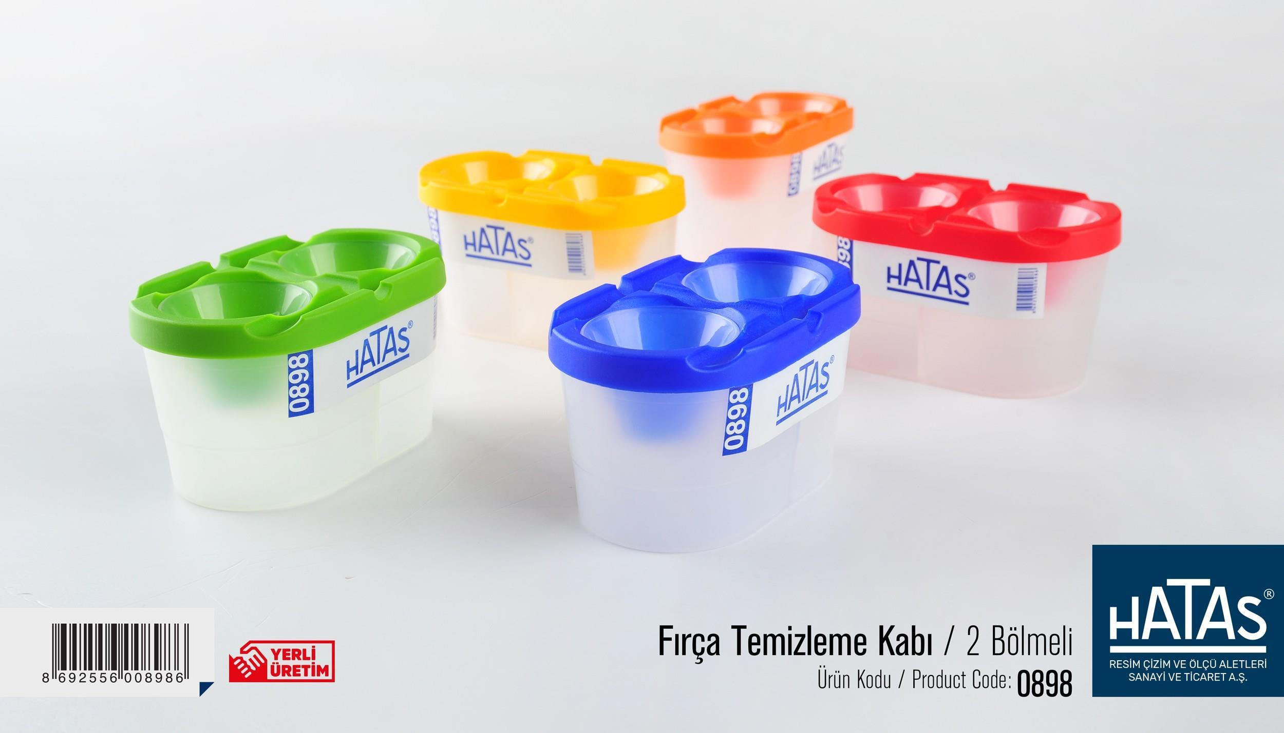 Hatas Fırça Temizleme Kabı 2 - Bölmeli / Ekonomik No:0898Hatas Fırça Temizleme Kabı 2 - Bölmeli / Ekonomik No:0898 - Kırtasiyem.netFırça Kabı