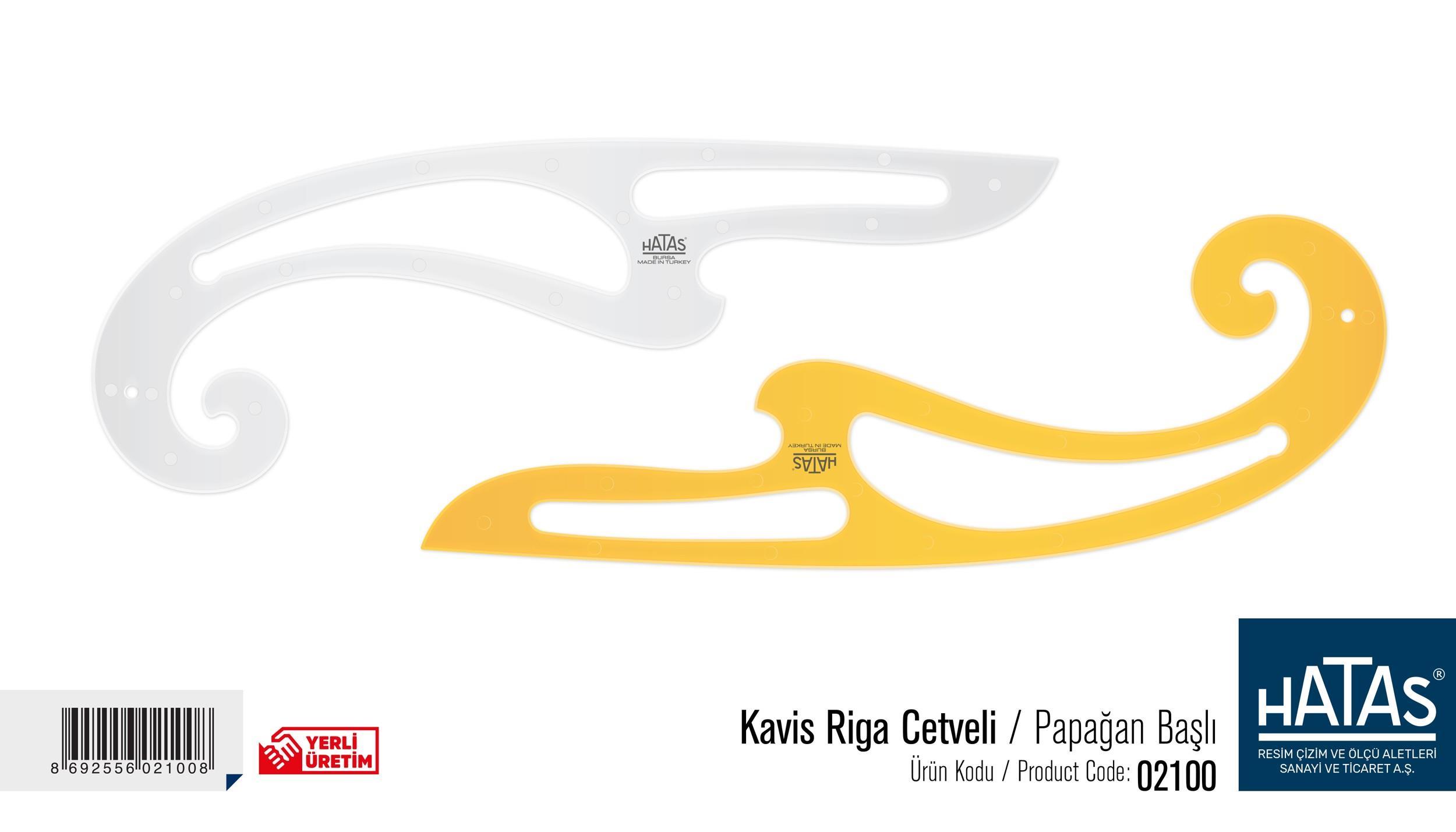 Hatas Kavis (Riga) Cetveli ( Papağan Başlı ) No:02100Hatas Kavis (Riga) Cetveli ( Papağan Başlı ) No:02100 - Kirtasiyem.netÖlçü Ve Çizim Setleri