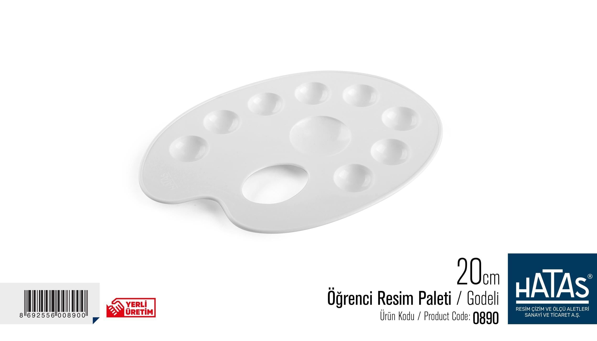 Hatas Öğrenci Resim Paleti (Godeli) 20 Cm. No:0890Hatas Öğrenci Resim Paleti (Godeli) 20 Cm. No:0890 - Kırtasiyem.netPaletler