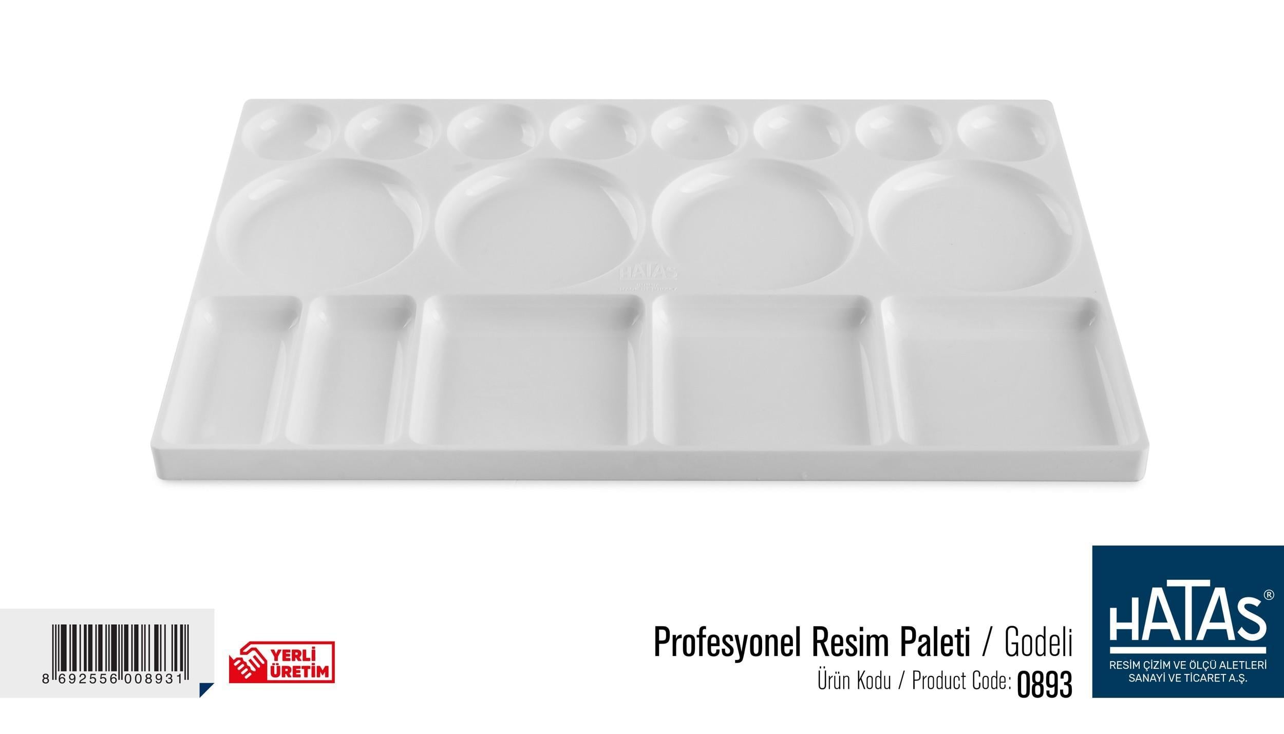 Hatas Profesyonel - Godeli Resim Paleti (Dikdörtgen) No:0893Hatas Profesyonel - Godeli Resim Paleti (Dikdörtgen) No:0893 - Kırtasiyem.netPaletler