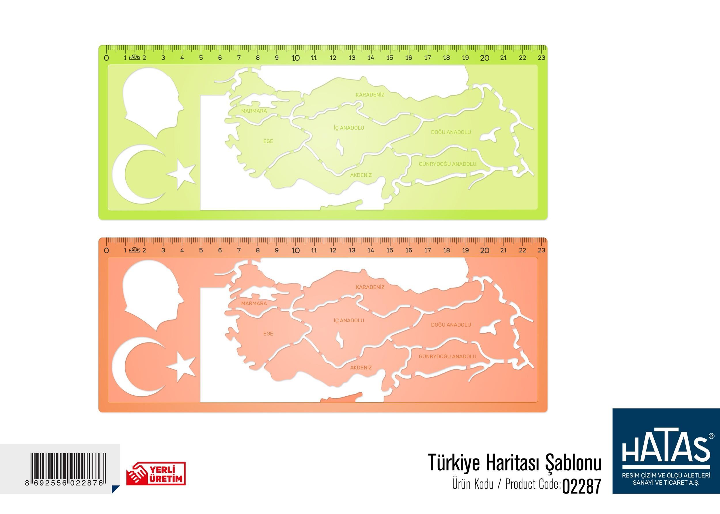 Hatas Türkiye Haritası Şablonu No:02287Hatas Türkiye Haritası Şablonu No:02287 - Kirtasiyem.netŞablonlar