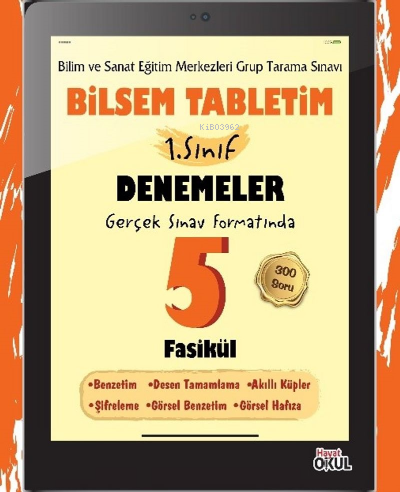 Hayat Okul 1. Sınıf Bilsem Tabletim - DenemelerHayat Okul 1. Sınıf Bilsem Tabletim - Denemeler - Kirtasiyem.net1.Sınıf