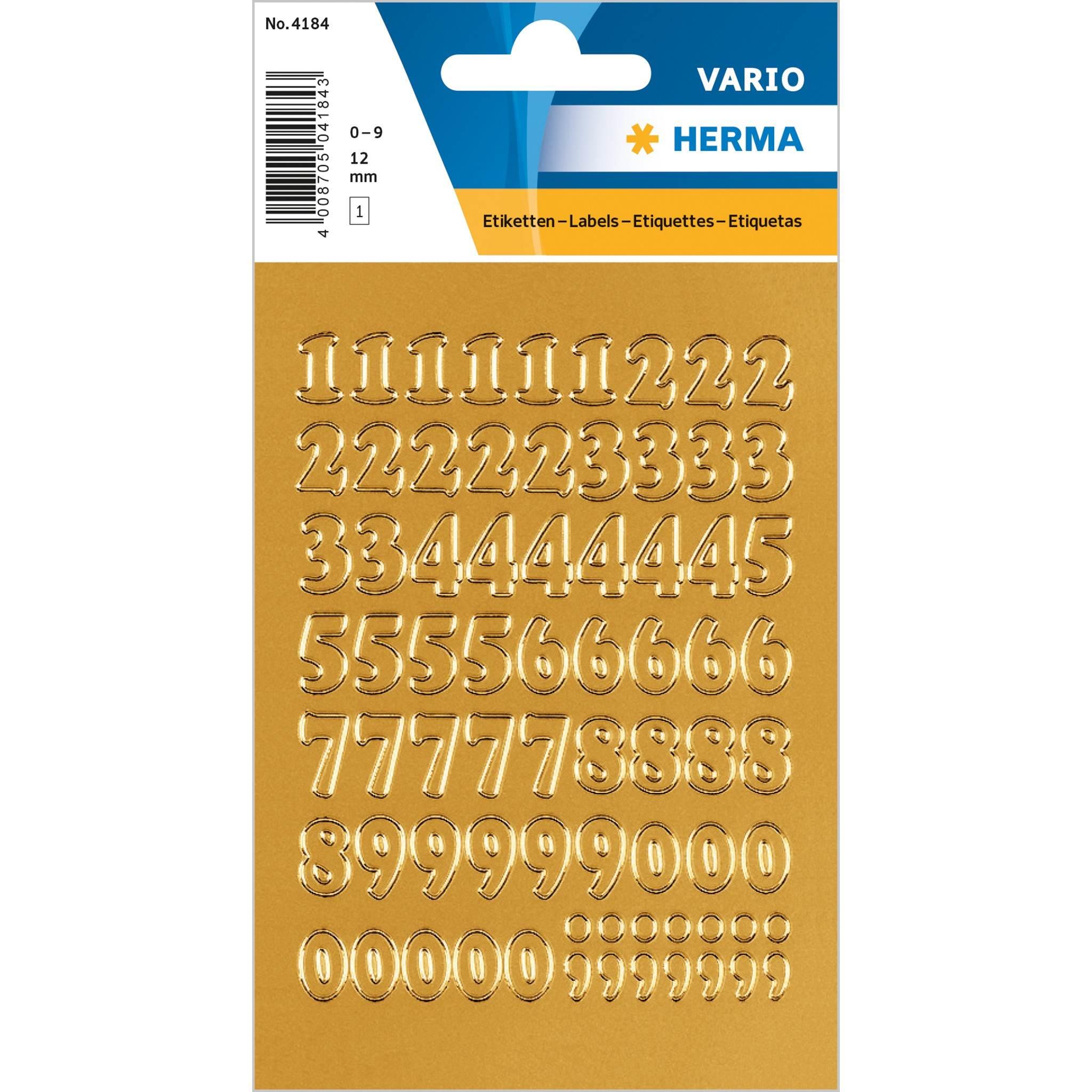 Herma Sticker Sticker 0-9 Altın 12 Mm 4184Herma Sticker Sticker 0-9 Altın 12 Mm 4184 - Kirtasiyem NetStickerlar
