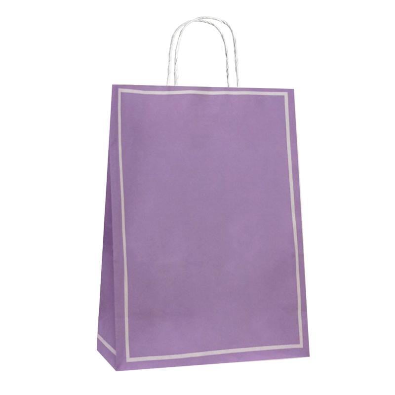 Hilal 25x12x31 Büküm saplı Poşet Makaron LilaHilal 25x12x31 Büküm saplı Poşet Makaron Lila 25 li - Kirtasiyem.netHediye Paketi