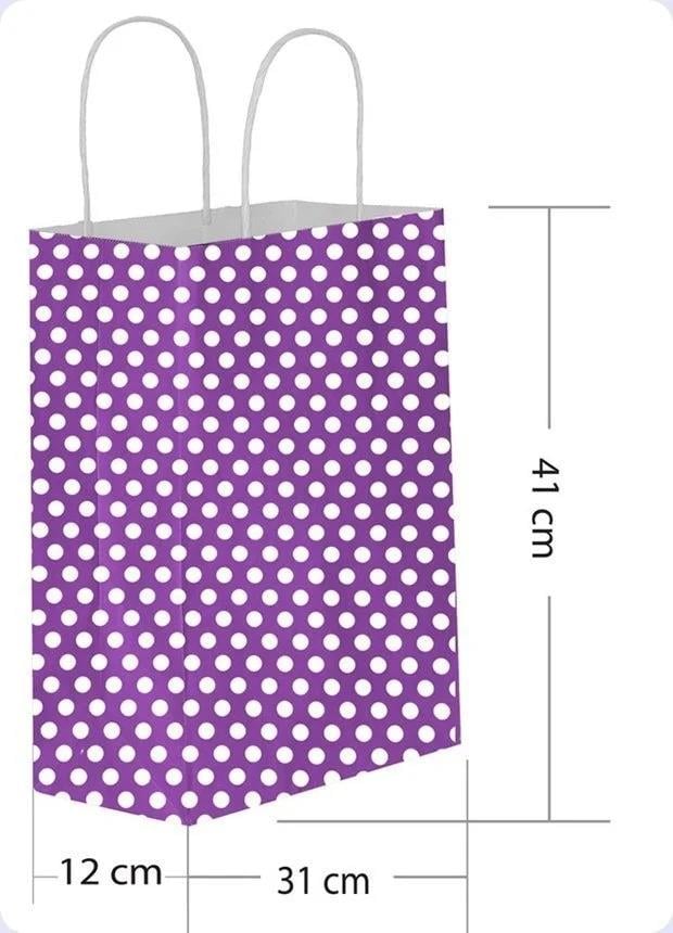 Hilal 25x12x31 Büküm Saplı Poşet Mor Puan  25 liHilal 25x12x31 Büküm Saplı Poşet Mor Puan *25 - Kirtasiyem.netHediye Paketi