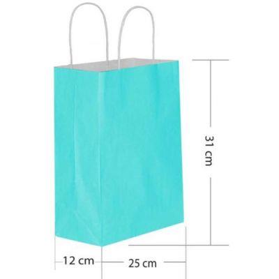 Hilal 25x12x31 Büküm Saplı Poşet Turkuaz  25 liHilal 25x12x31 Büküm Saplı Poşet Turkuaz *25 - Kirtasiyem.netHediye Paketi
