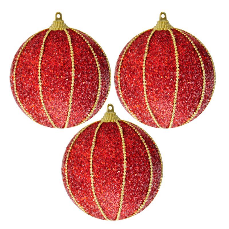 Hilal 8cm Lüks Ağaç Süsleri 3lü -Kırmızı-Hilal 8cm Lüks Ağaç Süsleri 3lü -Kırmızı- - Kirtasiyem.netTakım Süs