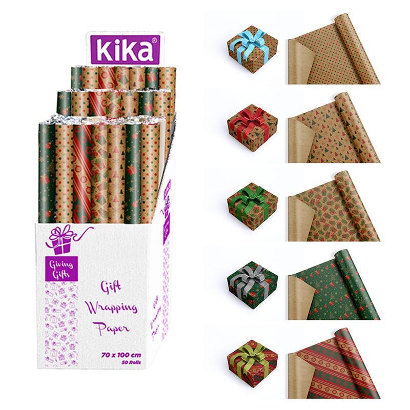 Hilal Kika Rulo Hediye Paket Kağıdı 70x100 Kraft Yılbaşı_50Hilal Kika Rulo Hediye Paket Kağıdı 70x100 Kraft Yılbaşı_50 - Kirtasiyem.netHediye Paketi