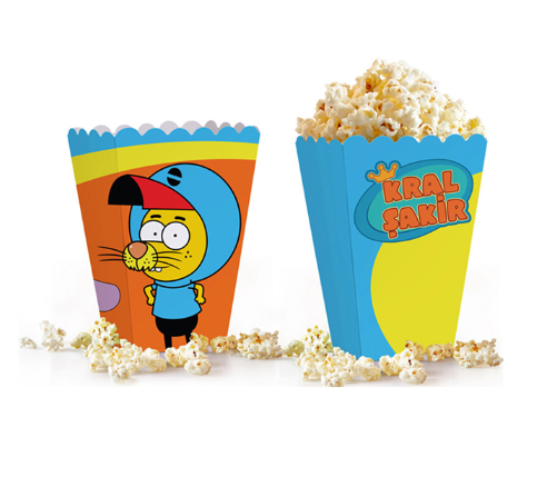 Hilal Kral Şakir Action Popcorn Kutusu 8 LİHilal Kral Şakir Action Popcorn Kutusu 8 Lİ - Kirtasiyem.netParti Malzemeleri