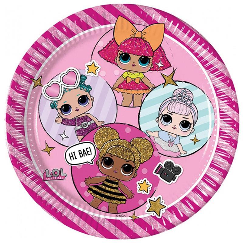 Hilal Lol Glitterati Karton Tabak 23 cm 8'liHilal Lol Glitterati Karton Tabak 23 cm 8'li - Kirtasiyem.netParti Malzemeleri