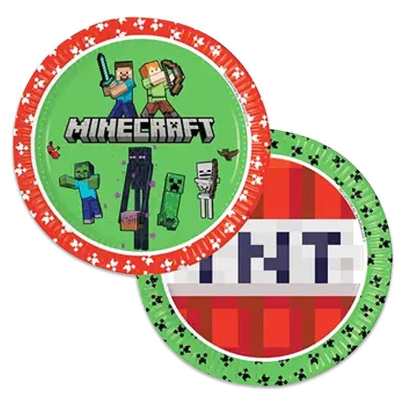 Hilal Minecraft Karton Tabak 23 cm 8'liHilal Minecraft Karton Tabak 23 cm 8'li - Kirtasiyem.netParti Malzemeleri