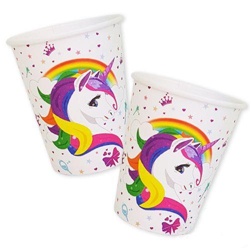 Hilal Rainbow Unicorn Karton Bardak 8oz 8liHilal Rainbow Unicorn Karton Bardak 8oz 8li - Kirtasiyem.netParti Malzemeleri