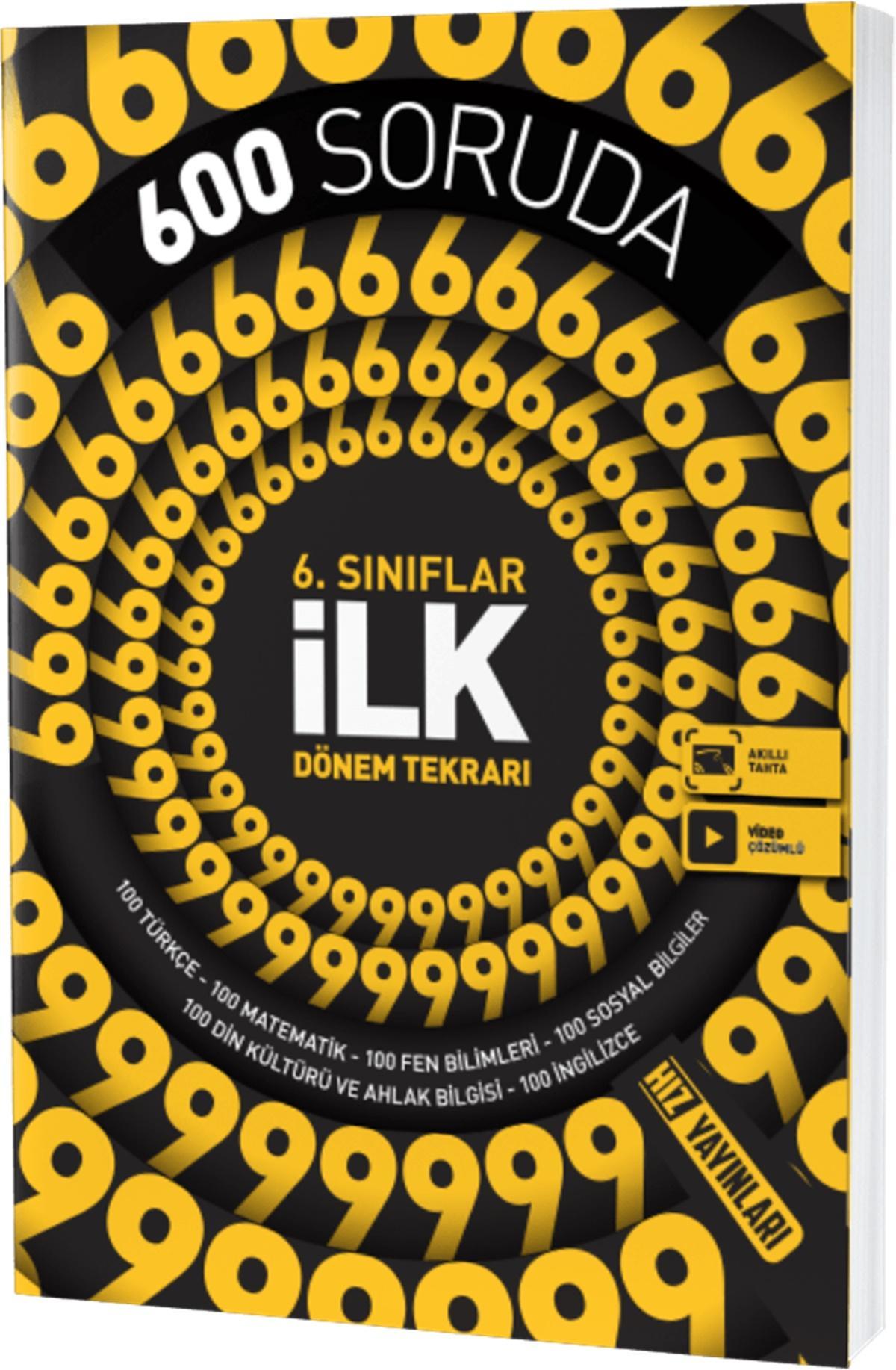 Hız Yayınları 6. Sınıf 600 Soruda İlk Dönem TekrarıHız Yayınları 6. Sınıf 600 Soruda İlk Dönem Tekrarı - Kirtasiyem.net6.Sınıf