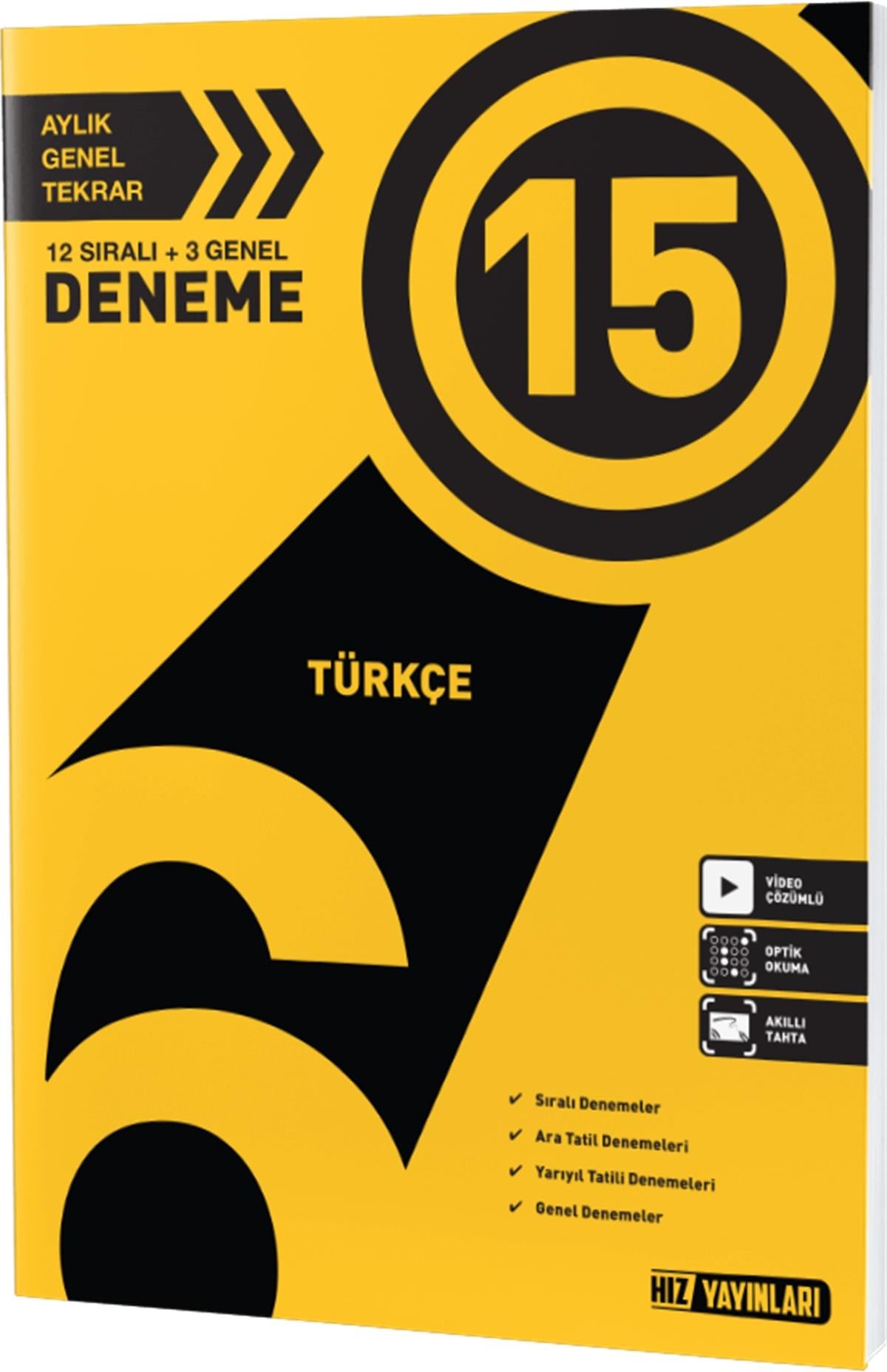Hız Yayınları 6. Sınıf Türkçe Deneme 15 LiHız Yayınları 6. Sınıf Türkçe Deneme 15 Li - Kirtasiyem.net6.Sınıf