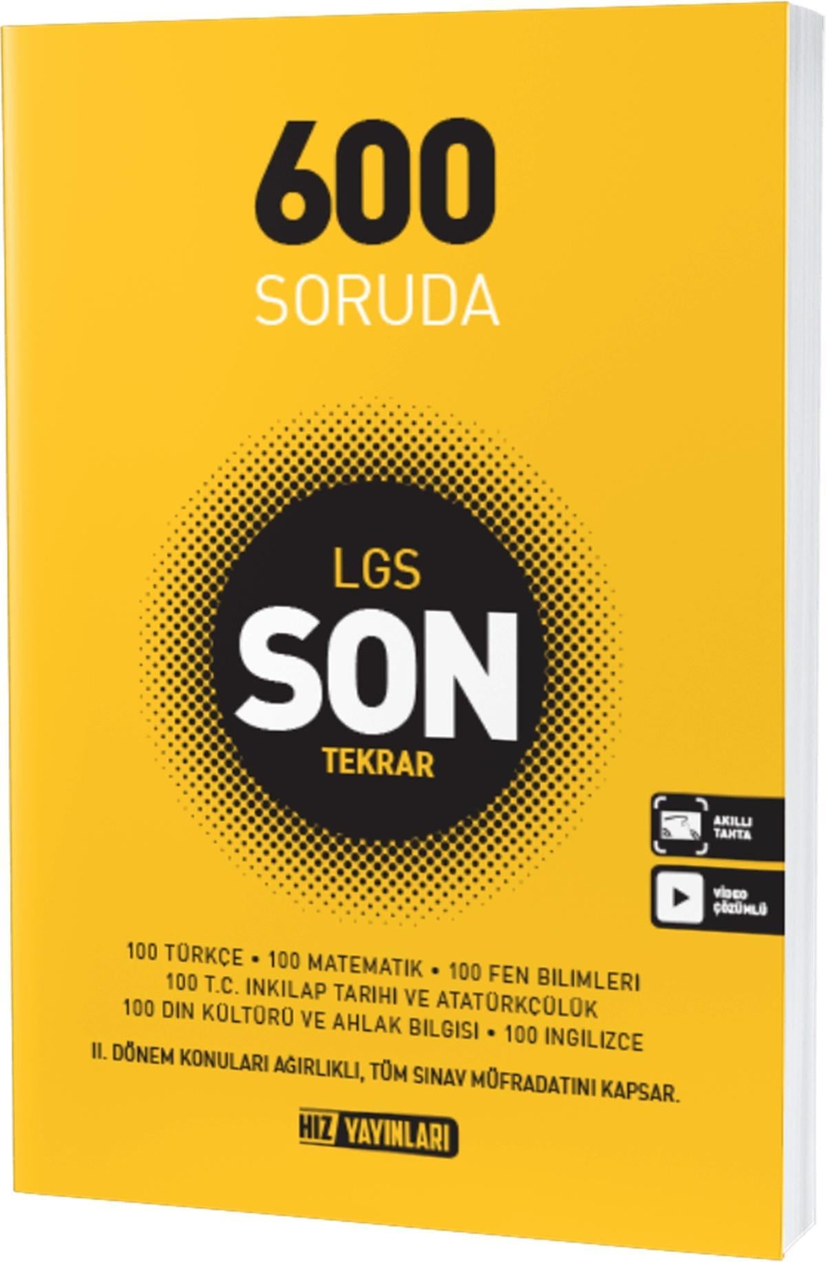 Hız Yayınları 600 Soruda Lgs Son TekrarHız Yayınları 600 Soruda Lgs Son Tekrar - Kirtasiyem.netLGS HAZIRLIK	