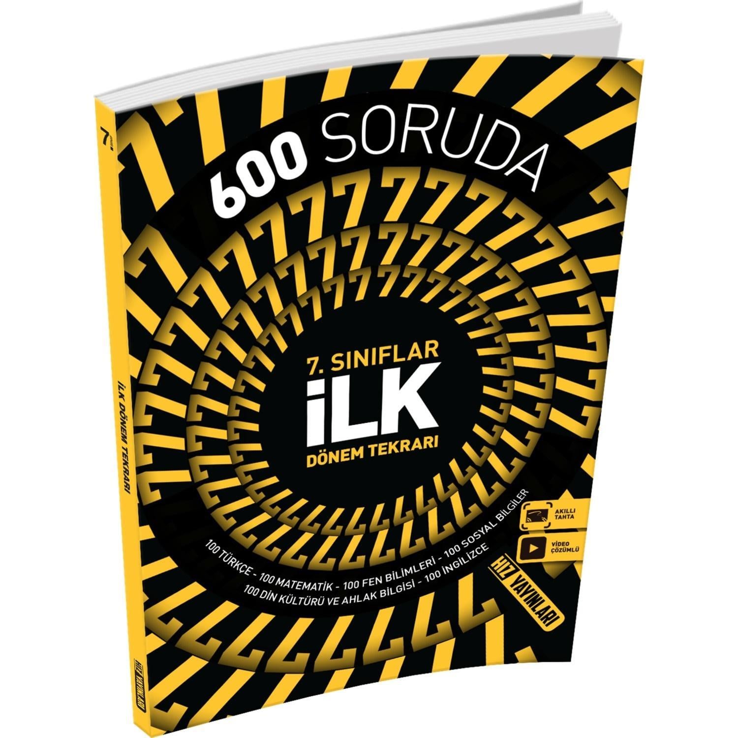 Hız Yayınları 7. Sınıf 600 Soruda İlk Dönem TekrarıHız Yayınları 7. Sınıf 600 Soruda İlk Dönem Tekrarı - Kirtasiyem.net7.Sınıf