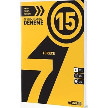 Hız Yayınları 7. Sınıf Türkçe Deneme 15 LiHız Yayınları 7. Sınıf Türkçe Deneme 15 Li - Kirtasiyem.net7.Sınıf