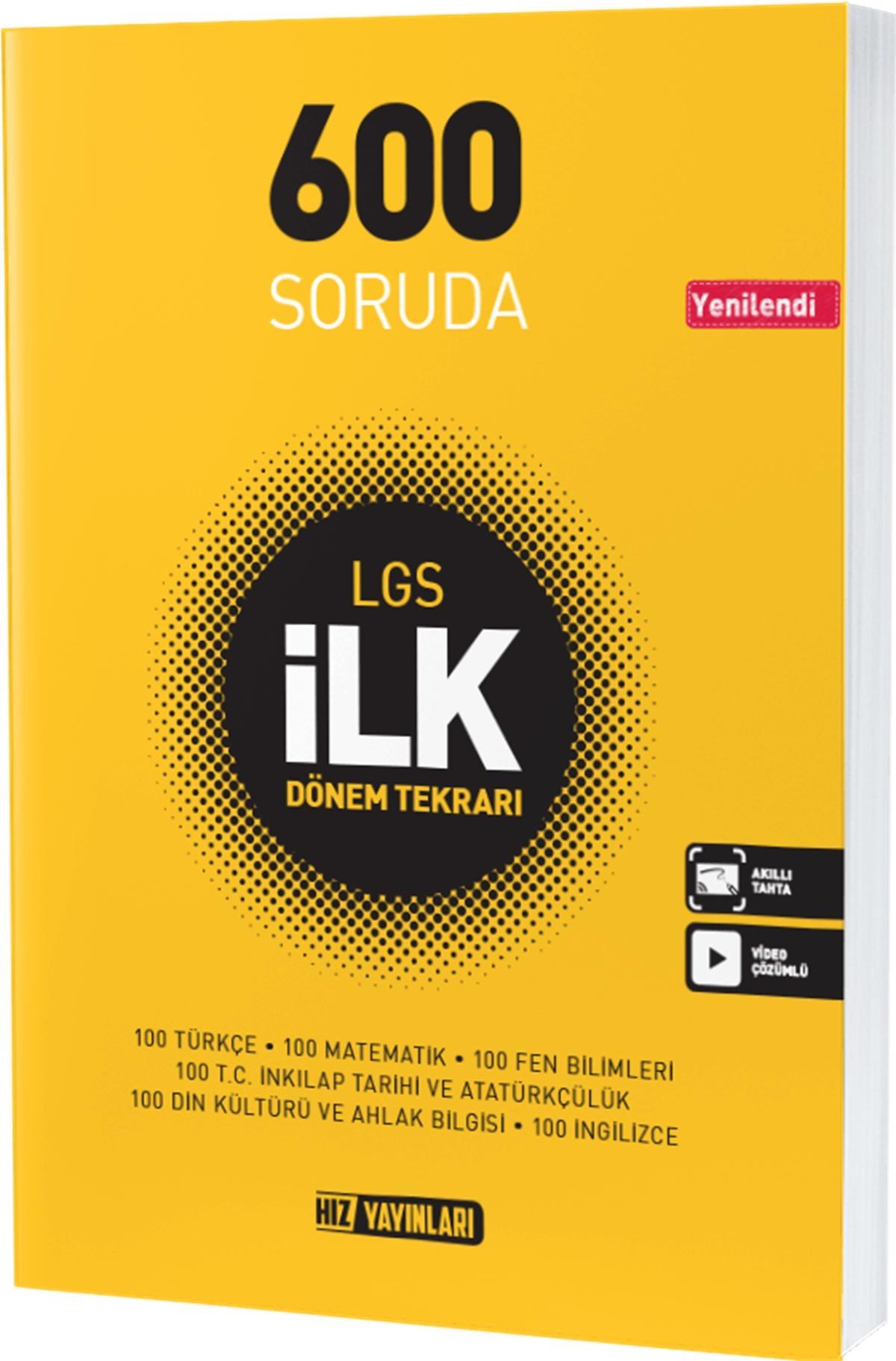 Hız Yayınları 8. Sınıf 600 Soruda Lgs İlk Dönem TekrarıHız Yayınları 8. Sınıf 600 Soruda Lgs İlk Dönem Tekrarı - Kirtasiyem.netLGS HAZIRLIK	