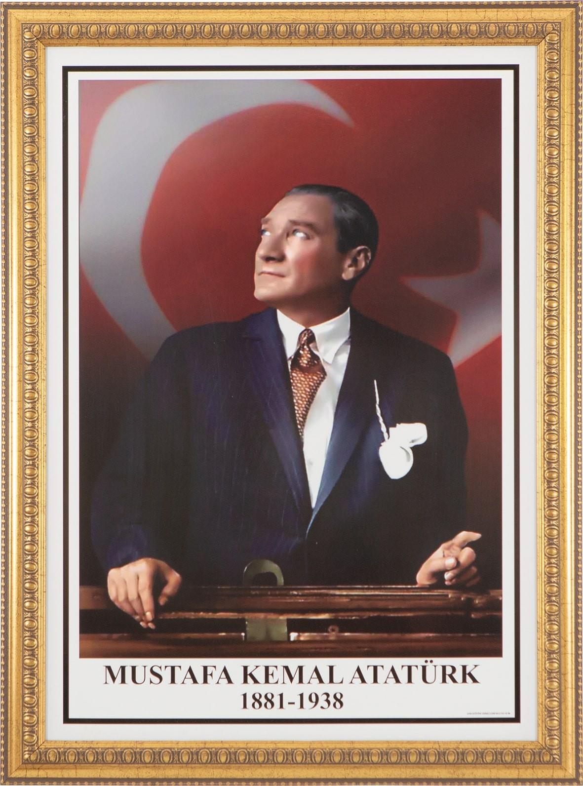 İnter Atatürk Portresi Varaklı Çerçeve Duvara Monte 50X70İnter Atatürk Portresi Varaklı Çerçeve Duvara Monte 50X70 - Kirtasiyem NetAtatürk Posterleri