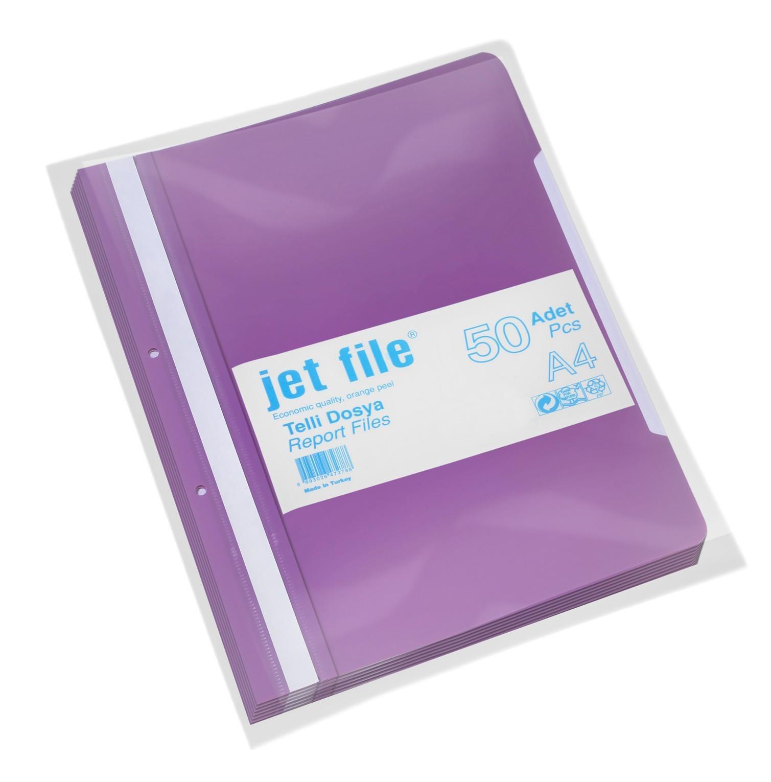Jet File Telli Dosya Pp A4 Mor 50 liJet File Telli Dosya Pp A4 Mor - Kirtasiyem.netTelli Dosyalar