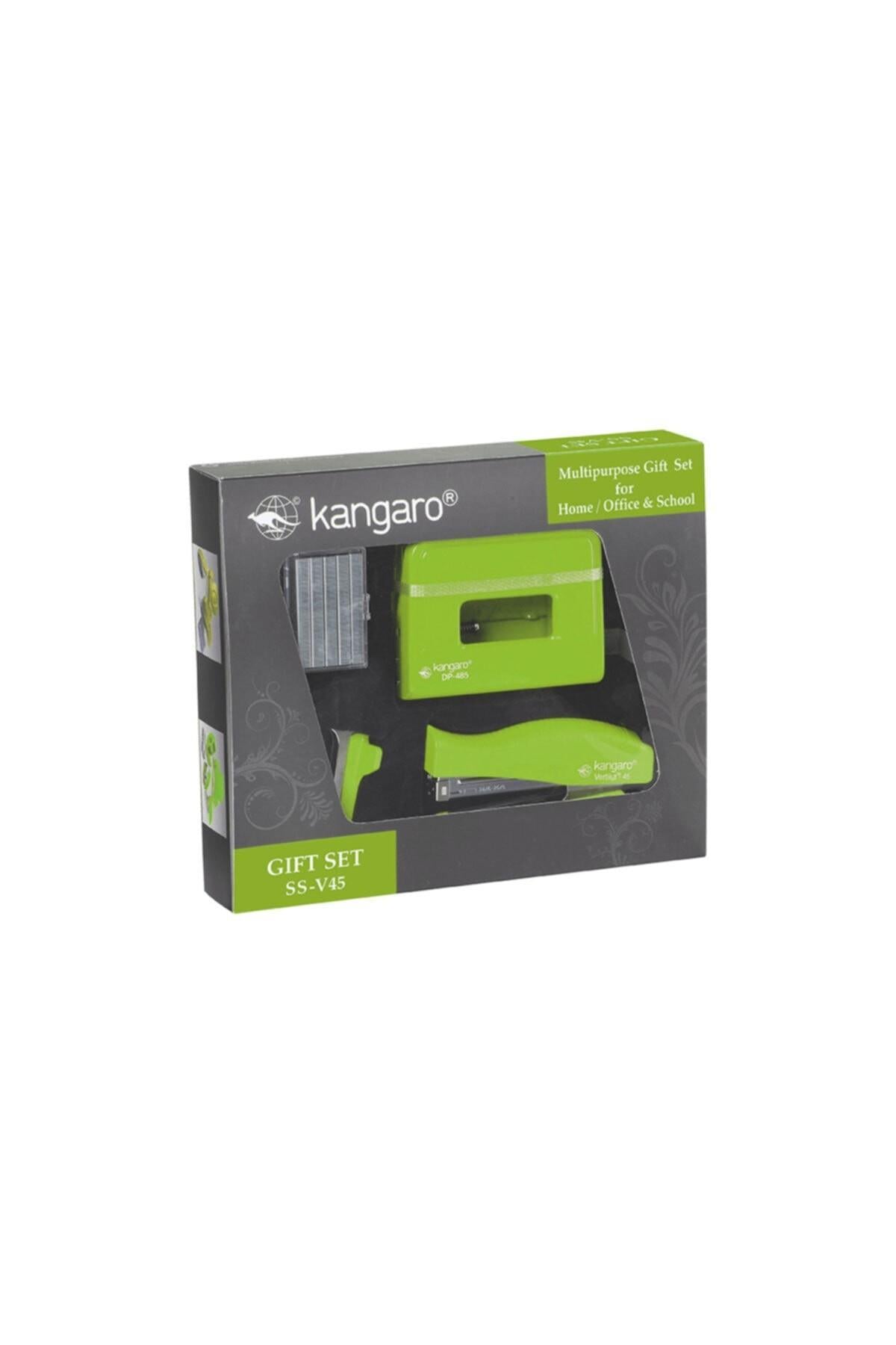 Kangaro Ss-V45 Zımba+Delgeç+Sökücü Hediye Seti YeşilKangaro Ss-V45 Zımba+Delgeç+Sökücü Hediye Seti Yeşil - Kirtasiyem.netZımba Setleri