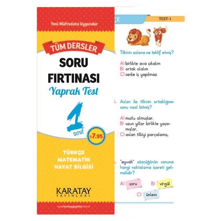 Karatay 1.Tüm Dersler Yaprak Test Soru FırtınasıKaratay 1.Tüm Dersler Yaprak Test Soru Fırtınası - Kirtasiyem.netİlkokul