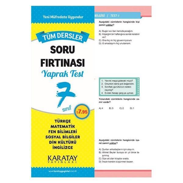 Karatay 7.Tüm Dersler Yaprak Test Soru FırtınasıKaratay 7.Tüm Dersler Yaprak Test Soru Fırtınası - Kirtasiyem.netOrtaokul