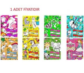 Karatay Neon Boyama Serisi (8 Kitap)(çiftlik-dinozor-flamingo-lama-okyanus-orman-prenses-unıcorn)Atasözleri Ve Deyimler Sözlüğü