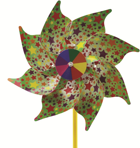 Kardeşler 18 Cm Çap 8 Kanatlı Baskılı Plastik Rüzgar Gülü (Dökme)Diğer Oyuncak Ürünleri