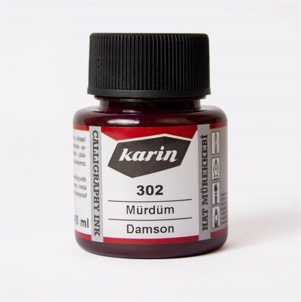 Karin Hat Mürekkebi 302 Mürdüm 45 mlKarin Hat Mürekkebi 302 Mürdüm 45 ml - Kirtasiyem.netÇini Mürekkebi