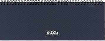 Keskin 2025-AJ-65 12X33,5 Spr.Haftalık Masa Ajandası-LacivertAjandalar