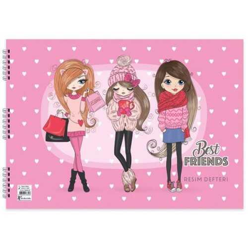 Keskin 25x35 15 Yp. Spiralli Best Friends Resim DefteriKeskin 25x35 15 Yp. Spiralli Best Friends Resim Defteri - Kirtasiyem.netResim Defterleri