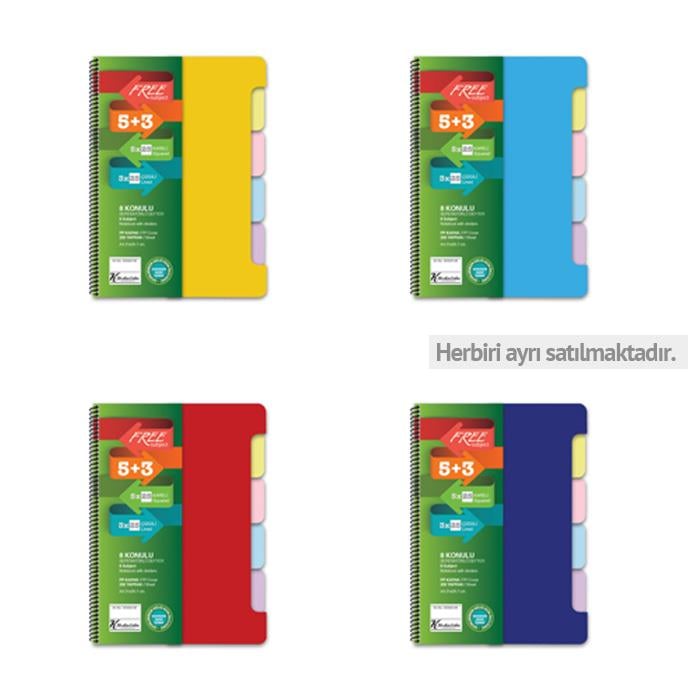 Keskin A4 5+3 x25=200 Yp Ayraçlı Free Subject Def.Keskin A4 5+3 x25=200 Yp Ayraçlı Free Subject Def. - Kirtasiyem.netSeperatörlü ( Ayraçlı ) Defterler