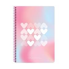 Keskin A4 80-1 Çiz. Karton Kp.Spr.Defter-Pastel Kalp Hatıra Defterleri